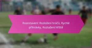 Rozestavení: Rozložení hráčů, Rychlé přihrávky, Roztažení hřiště