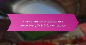 Variace formace: Přizpůsobení se protivníkům, Síly hráčů, Herní situace