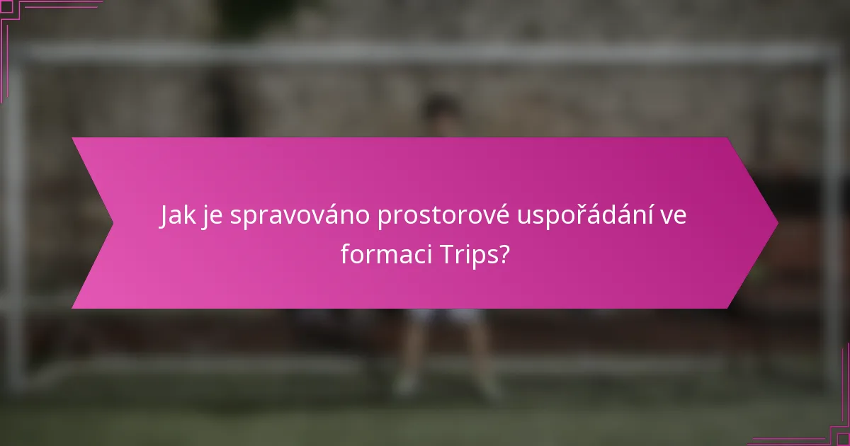 Jak je spravováno prostorové uspořádání ve formaci Trips?
